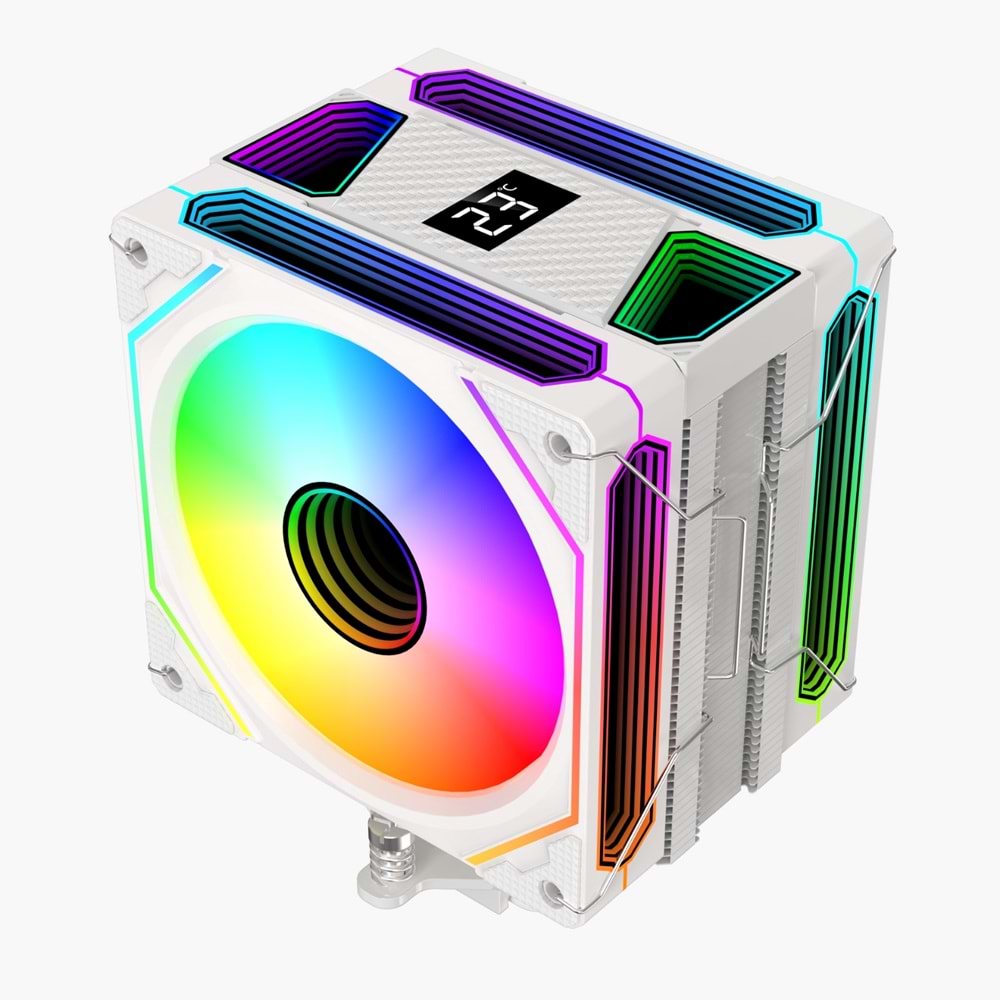 Daryun LC120B Isı Göstergeli Ful Argb 2x Fan 6 Bakır Borulu Hava Soğutucu