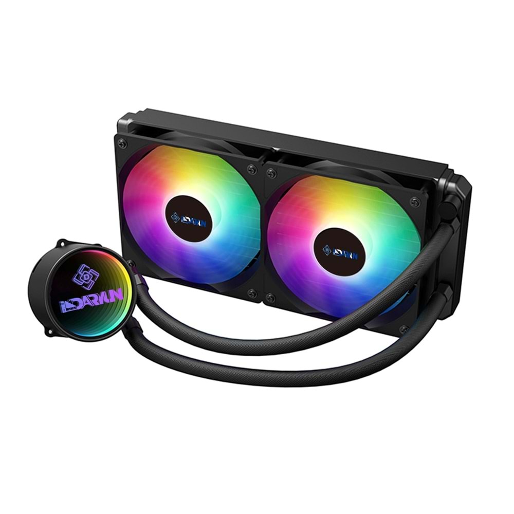 Daryun Cix 240MM Argb Sıvı Soğutma 2X12CM Fan Amd*intel Uyumlu Yüksek Performanslı Işlemci Soğutucus