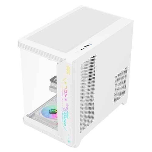 Daryun Joy Gaming Argb Ön Panel 7x Argb Fan Atx Beyaz Akvaryum Bilgisayar Kasası